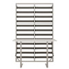 Queen Size Cabinet Wall Bed Mechanism With Desk Panel - Gray