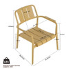 3 Piece Indoor / Outdoor Leisure Table And Chair Set