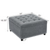Square Tufted Storage Ottoman With Nailhead Trim