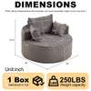 Modern Single Sofa With Backrest Pillow For Living Room