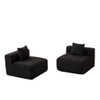 Modular Sectional Sofa With 2 Pillows, Symmetrical Design