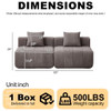 Modular Sectional Sofa With 2 Pillows, Symmetrical Design