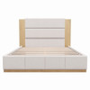 Modern Upholstered Platform Bed With Extended Headboard