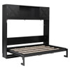 Rustic Casual Murphy Bed With Storage Cabinets