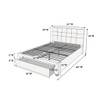 Bed With Tufted Headboard And Storage Drawer