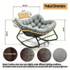 Oversized Papasan Rocking Chair Outdoor With Thick Cushion
