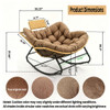 Oversized Papasan Rocking Chair Outdoor With Thick Cushion