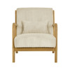 Upholstered Armchair With Back Support Pillow