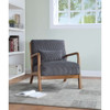 Upholstered Armchair With Back Support Pillow