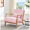 Upholstered Armchair With Back Support Pillow