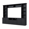 Farmhouse Elegant Entertainment Center Wall Unit With 4 Drawers