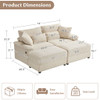 Double Chaise Lounge Set With Reversible Storage Ottomans, USB Port