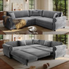 L-Shaped Sofa Couch With Pull-Out Bed