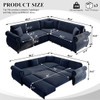 L-Shaped Sofa Couch With Pull-Out Bed