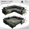 L-Shaped Sofa Couch With Pull-Out Bed