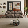 Luxuriously Comfortable Cloud Couch Sofa With Elegant Rolled Arms & Pleated Skirt Design