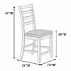 Ladder Back Design Counter Height Dining Chairs (Set of 2) - Walnut