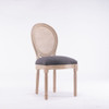 Dining Chairs, Upholstered With Round Back (Set of 2) - Gray