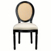 Dining Chairs, Upholstered With Round Back (Set of 2) - Black