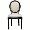 Dining Chairs Upholstered With Sponge Round Back (Set of 2) - Black