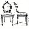 Dining Chairs Upholstered With Sponge Round Back (Set of 2) - Black
