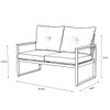 Oversized Outdoor Conversation Set, 5 Seater - Blue