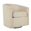 Swivel Accent Chair With U Backrest, Plush Cushion Living Room Furniture