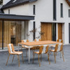 Modern Striped Blocking Single Chairs (Set of 4)