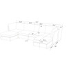 Upholstered Modular Sectional With Custom Configuration And Removable Cushions