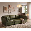 Upholstered Modular Sectional With Custom Configuration And Removable Cushions
