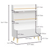 Bookshelf , Book Organizer With Toy Storage - White