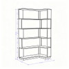 Freestanding Corner Bookshelf For Living Room - Dark Brown