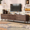 TV Stand With 2 Drawers, Media Console Table For TVs Up To 80'' For Living Room - Walnut
