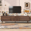 TV Stand With 2 Drawers, Media Console Table For TVs Up To 80'' For Living Room - Walnut