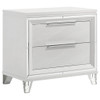 2 Drawer Nightstand With Accents - White