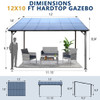 Wall Mounted Outdoor Pergola Gazebo, Heavy Duty Metal Awning With Roof