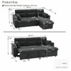 Convertible Sectional Sofa With Storage Chaise, Cup Holders And Pull Out Sleeper