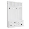 Hall Tree With 4 Drawers, Coat Rack With 6 Hooks