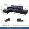 L - Shaped Sectional Sofa With Chaise & Ottoman