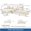 L - Shaped Sectional Sofa With Chaise & Ottoman