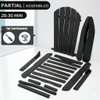 Folding Adirondack Lounge Chair With Embossed Grain Texture