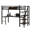 Loft Bed With L-Shaped Desk, Large Storage Space