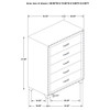 5 Drawer Bedroom Chest With Crystal Pulls