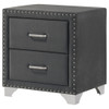 Upholstered 2 Drawer Nightstand With Accents
