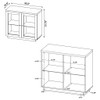 Metro - 2 Door Display Cabinet With Adjustable Shelves - Light Oak