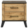 Georgina - 2 Drawer Nightstand - Natural Wood