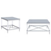Wallingsford - 2 Piece Square Coffee And End Table Set - Chrome