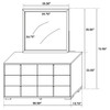 6 Drawer Dresser With Mirror - White