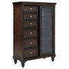 Berwick - 6 Drawer Chest With Door - Dark Oak
