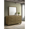Bernardo - 6 Drawer Dresser And Mirror With Rounded Corners - Nutmeg Brown